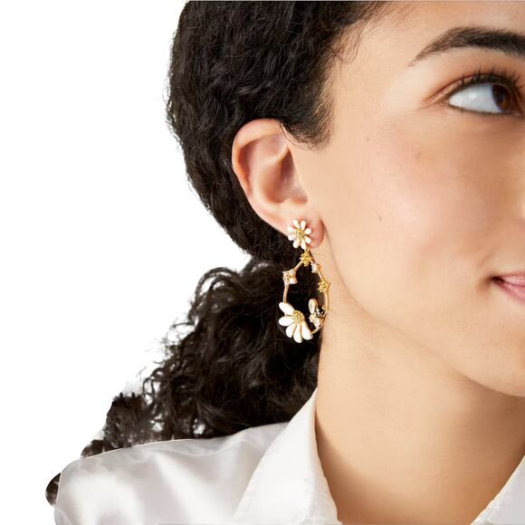 KATE SPADE New York Dazzling Daisies Statement Hoops - Picture 2 of 8